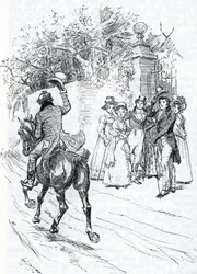 Mr Perry Riding a Horse (illustration)