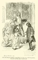 The Little Beatrix Bidding Young Henry to Come, Too, with Her Parents, Viscount and My Lady Castlewood