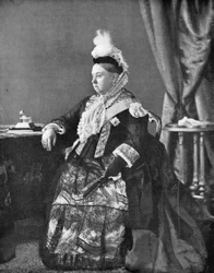 Queen Victoria in the Dress She Wore at Her Golden Jubilee Service, 1887