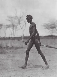 Africa: Dinka warrior with spear