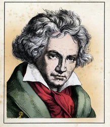 Portrait of German composer and pianist Ludwig Van Beethoven