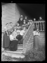 Group Photo on the Steps of the White Villa