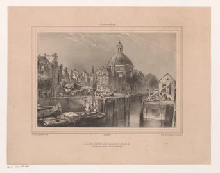 View of the Stromarkt, the Singel, and the Lutheran Church