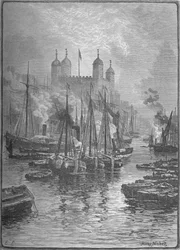 View of the Tower from London Bridge, 1890