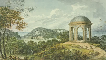 Scene near the Temple, from the Red Book for Antony House, c.1812