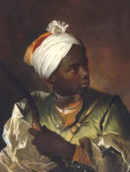 Portrait of a black man holding a bow, c.1697