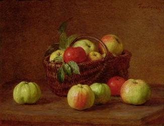 Apples in a Basket and on a Table