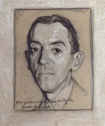 Portrait of Ramon Perez de Ayala (1888–1962) Spanish Writer and Journalist – Drawing – Generation of 1914