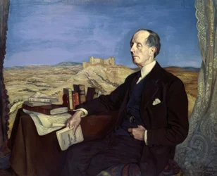 Azorín – Painted in 1941 – Background View of Jadraque