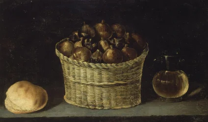 Still Life (Basket with Figs, Bread and Jug with Honey) – 20th Century