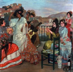 Playing Guitar on the Balcony, c.1903
