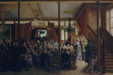 Auction Sale in Clinton Hall, New York, 1876