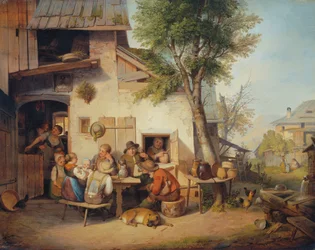 In Front of the Village Tavern