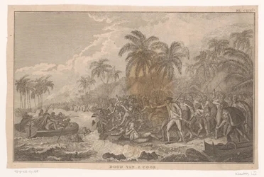 Death of James Cook During a Fight with the Inhabitants of Hawaii