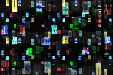 Glowing City Windows