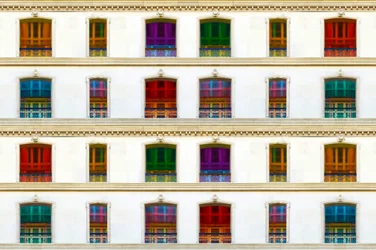 Vibrant Window Facade