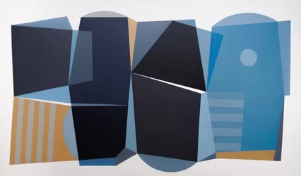 Blue Geometric Harmony