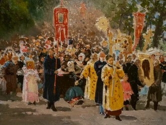 Religious Procession in the Oak Wood