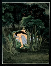 Krishna Embraced by Radha