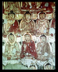 A Multitude of Seated Buddhas (detail), from the interior of Cave 2