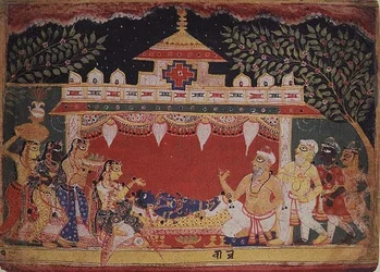 Adoration of the Infant Krishna from a Dispersed 