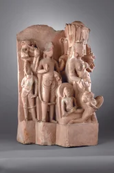 Attendants of Vishnu with Gada