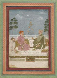 Audience Scene, Detached Album Folio with Painting, c.1750