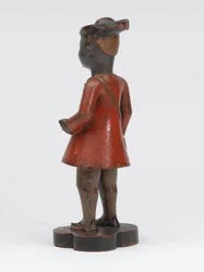 Carved Wooden Company School Figure of a Sepoy of the Madras Army, Circa 1785