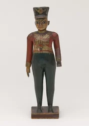 Carved Wooden Figure of a British Officer of the 3rd Madras
