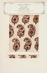 Coarse cotton print sample from Masulipatam in Madras, from The Collection of the Textile Manufacturers of India, by John Forbes Watson, published in 1866