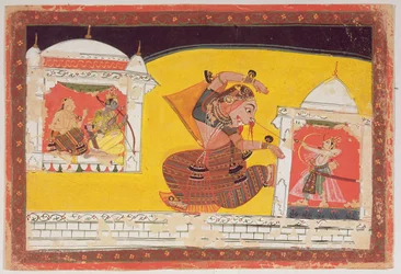 Laksmama Cuts the Nose of Surpanakha, from the Ramayana