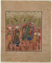 Rustam before Kay Kaus