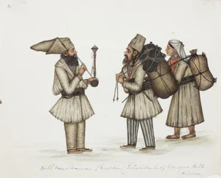 Hill Men and Woman (Guddies) Inhabitants of Kangra Hills Hindoos