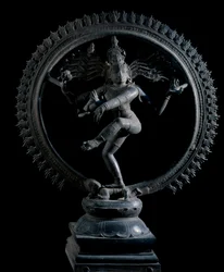 Hinduism: representation of the god Shiva Nataraja, lord of dance. Bronze sculpture 12th century. Kolkata, Indian museum