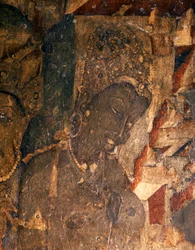 Indian Art: Fresco in the Buddhist Cave No. 19, 2nd Century BC