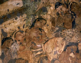 Indian Art: Fresco in the Buddhist Cave No. 19, 2nd Century BC