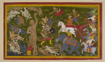 Indrajit Overwhelms Rama and Allies; Hanuman Sets Off to Find Healing Herbs