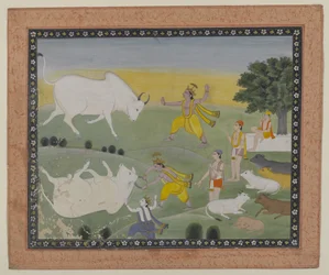 Krishna Defeating the Bull Demon