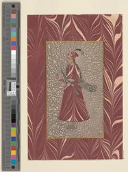 Lady Carrying a Peacock, Bijapur, c. 1660