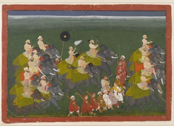 Maharana Sangram Singh of Mewar Riding in an Elephant Procession, Udaipur, Rajasthan, c.1730-40