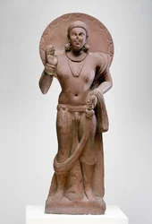 Maitreya, a future Buddha, Ramnagar culture, from Ahichatra, Uttar Pradesh, 200 AD