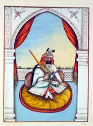 Maharajah Sher Singh, from The Kingdom of the Punjab, Its Rulers and Chiefs, Volume I, a Volume of 27 Watercolour Studies by an Unidentified Indian Artist (c.1840)