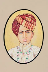 Miniature Painting of Maharaja Jai Singh Alwar