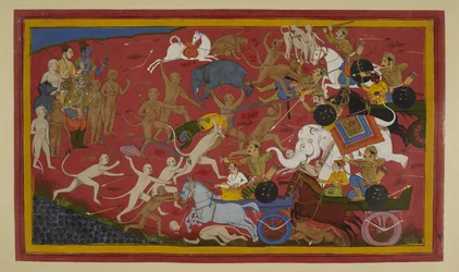 Monkeys Battle Ravana’s Kin; Angada Kills Narantaka
