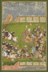 Rustam Defeating Afrasiyab, from a Shahnama