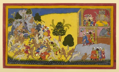 Ravana’s spies are foiled by monkeys and return defeated