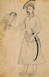 Shah Abbas I of Persia Holding a Falcon, after an Early 17th Century Original, Mughal