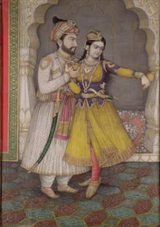Shah Jahan and Qudsia Begum: the Begum pours away the wine, Kalam
