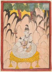 Shiva Seated on a Throne in a Landscape, c.1760