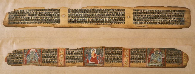 The Buddha Distributes Honey, from a Prajnaparamita Manuscript, West Bengal